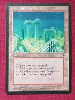 Magic The Gathering FALLEN EMPIRES SVYELUNITE TEMPLE land card MTG - Image 1