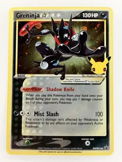 Pokemon TCG Greninja Gold Star SWSH144 Celebrations Card Mint - Image 1