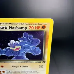 Dark Machamp 10/82 Team Rocket Holo With Swirl! LP Small Crease Vintage Pokemon - Image 3