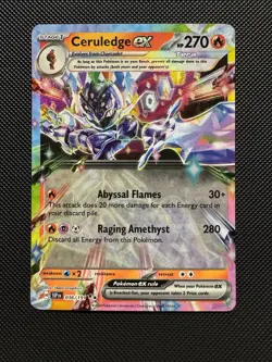Pokemon TCG Ceruledge ex 036/191 Sv08: Surging Sparks Double Rare Near Mint - Image 1