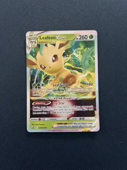 Pokemon TCG Leafeon VSTAR SWSH195 Full Art Black Star Promo - Image 1