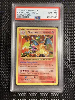 PSA 8 -2016 Pokemon XY Charizard Holo - Evolutions 11/108 - Image 1