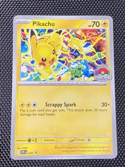 Pikachu SVP 225 World Championship 2025 Scarlet & Violet Promo Pokemon Card NM - Image 1