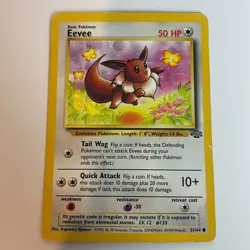 Eevee 51/64 Jungle (Unlimited) Common Pokemon Heavy Play+ - Image 3