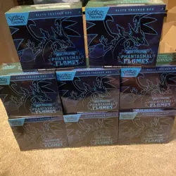 Pokemon TCG Lot of 8 Phantasmal Flames Elite Trainer Box ETB Factory Sealed - Image 1