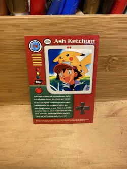Pokemon Topps 1999 Ash Ketchum TV Animation Edition Series 1 - Image 2