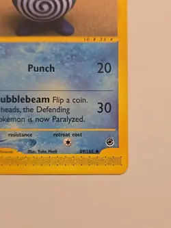 Pokemon Poliwhirl Expedition Base Set Card 089/165 Regular NM Condition - Image 4