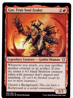 1x Magic the Gathering MTG Battle for Baldur's Gate- FOIL Gut, True Soul Zealot - Image 1