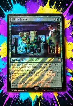 Ninja Pizza (Surge Foil) Commander: Teenage Mutant Ninja Turtles MTG MINT - Image 1