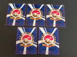 Vintage Pokemon Cards Japanese Old Back Lot of 5 Lapras Pidgey Rattata MP eb265 - Image 2