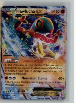 HAWLUCHA EX 64/111 HOLO RARE EX FURIOUS FISTS POKEMON MP - Image 1