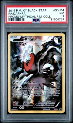 POKEMON XY BLACK STAR MYTHICAL COLLECTION DARKRAI #XY114 PSA 7 NM #131704737 - Image 1