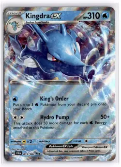 Kingdra ex 012/064 Double Rare Shrouded Fable Pokemon Near Mint - Image 1