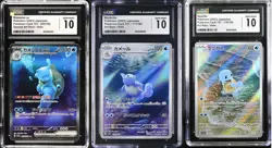 SET 3 CGC 10 MINT Japanese Pokemon Squirtle Wartortle Blastoise 170-202/165 Sv2a - Image 1