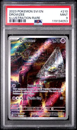 Drowzee Pokemon Svi En-Scarlet & Violet 210 NM PSA 9 - Image 1