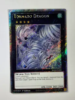 Tornado Dragon RA04-EN289 Platinum Secret Rare 1st Edition YuGiOh Card - Image 1