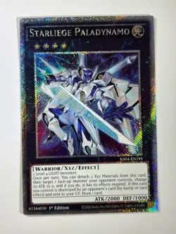 Starliege Paladynamo RA04-EN193 Platinum Secret Rare 1st Edition YuGiOh Card - Image 1