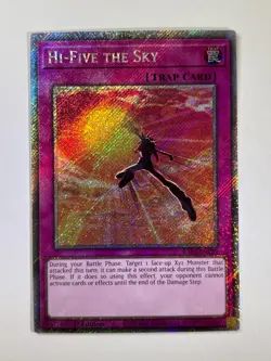 Hi-Five The Sky RA04-EN239 Platinum Secret Rare 1st Edition YuGiOh Card - Image 1