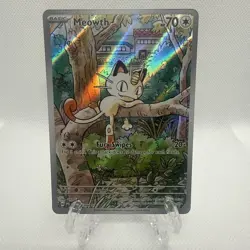 Meowth 106/094 Holo Illustration Rare Phantasmal Flames Pokemon Card - Image 1