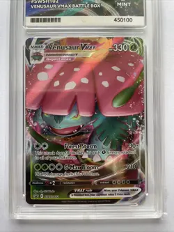 Pokemon TCG Venusaur VMAX SWSH102 Black Star Promo Card Battle Box Ace 9 MINT - Image 2