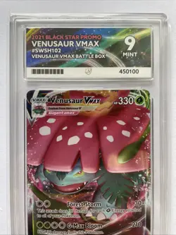Pokemon TCG Venusaur VMAX SWSH102 Black Star Promo Card Battle Box Ace 9 MINT - Image 3