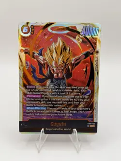 Gogeta FB09-122 Secret Rare Dual Evolution Dragon Ball Card English Fusion World - Image 1