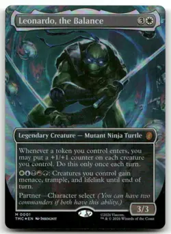 Leonardo, the Balance (0001) (Borderless) #1 (Foil) (NM) TMC Magic MTG - Image 1