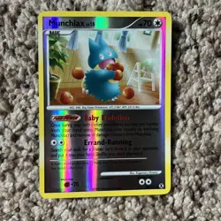 2009 Pokemon, Rising Rivals, #70/111 Munchlax, Reverse Holo Common - Image 2