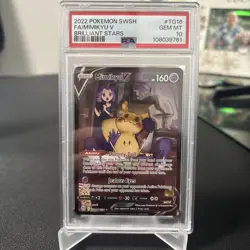 2022 POKEMON SWORD & SHIELD BRILLIANT STARS #TG16 FULL ART/MIMIKYU V PSA 10 - Image 1