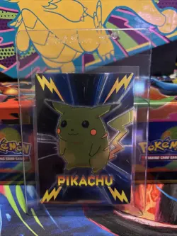 1999 Pokemon Meiji Promo Foil Japanese Embossed Pikachu Minty - Image 1