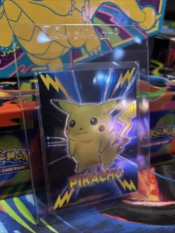 1999 Pokemon Meiji Promo Foil Japanese Embossed Pikachu Minty - Image 2