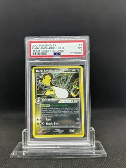 2004 Pokemon EX Team Rocket Returns Dark Ampharos 2/109 Holo PSA 7 NEAR MINT - Image 1