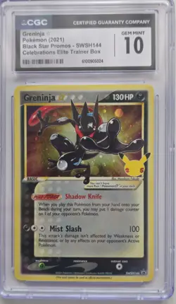 💥CGC 10 Black Star Promo Gold Star Greninja SWSH144 Holo SHSH Pokemon psa - Image 1