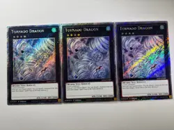 3 x Tornado Dragon RA04-EN289 Platinum Secret Rare 1st Edition YuGiOh Playset - Image 1