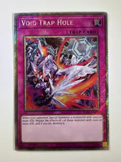 Void Trap Hole RA04-EN190 Platinum Secret Rare 1st Edition YuGiOh Card - Image 1