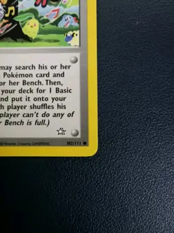 Pokemon Card Trainer Pokemon March 102/111 Neo Genesis Common WOTC - Image 5