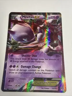 Pokemon Mewtwo EX TCG 62/162 Breakthrough M/Nm Condition - Image 2