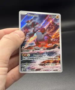 Groudon 199/182 Full Art Holo SV04 Paradox Rift Illustration Rare Pokemon NM+ - Image 3
