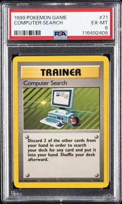 1999 POKEMON BASE SET UNLIMITED #71 COMPUTER SEARCH PSA 6 - Image 1
