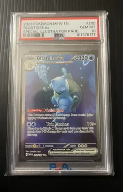 2023 POKEMON 151 BLASTOISE SPECIAL ILLUSTRATION RARE SIR 200/165 PSA 10!!! - Image 1