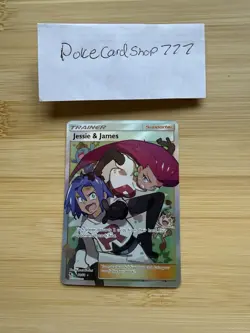 Pokemon Jessie & James 68/68 Hidden Fates Full Art Holo Ultra Rare Trainer - Image 1