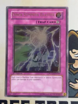 Cyber Summon Blaster POTD-EN057 Ultimate Rare 1st Edition YuGiOh! LP EURO Print - Image 2