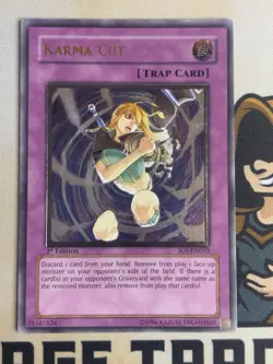 Karma Cut SOI-EN053 Ultimate Rare 1st Edition YuGiOh! LP - Image 3