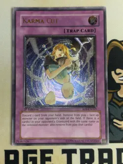 Karma Cut SOI-EN053 Ultimate Rare 1st Edition YuGiOh! LP - Image 4