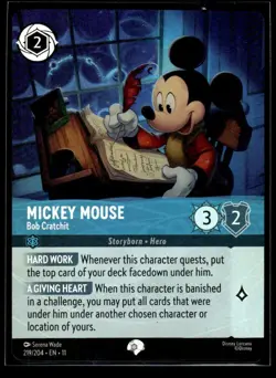 Disney Lorcana Winterspell Mickey Mouse Bob Cratchit Cold Foil - 3426* - Image 1