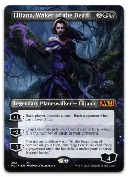 Liliana, Waker of the Dead (Borderless) #282 (NM) Core Set 2021 M21 Magic MTG - Image 1