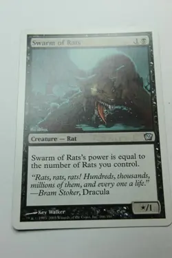 MTG Swarm of Rats x1- -Eighth Edition-Lightly Played - Image 1