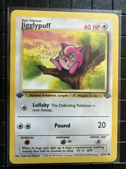 Pokemon TCG Jigglypuff Jungle 54/64 Regular 1st Edition Common - Image 1