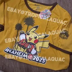 2025 Pokemon World Championships Pokemon Center Pikachu Varsity Shirt XL *NEW* - Image 1