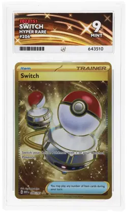 Switch 151 Hyper Rare #206 | Ace Grading Mint 9 Slab | Pokemon TCG - Image 1